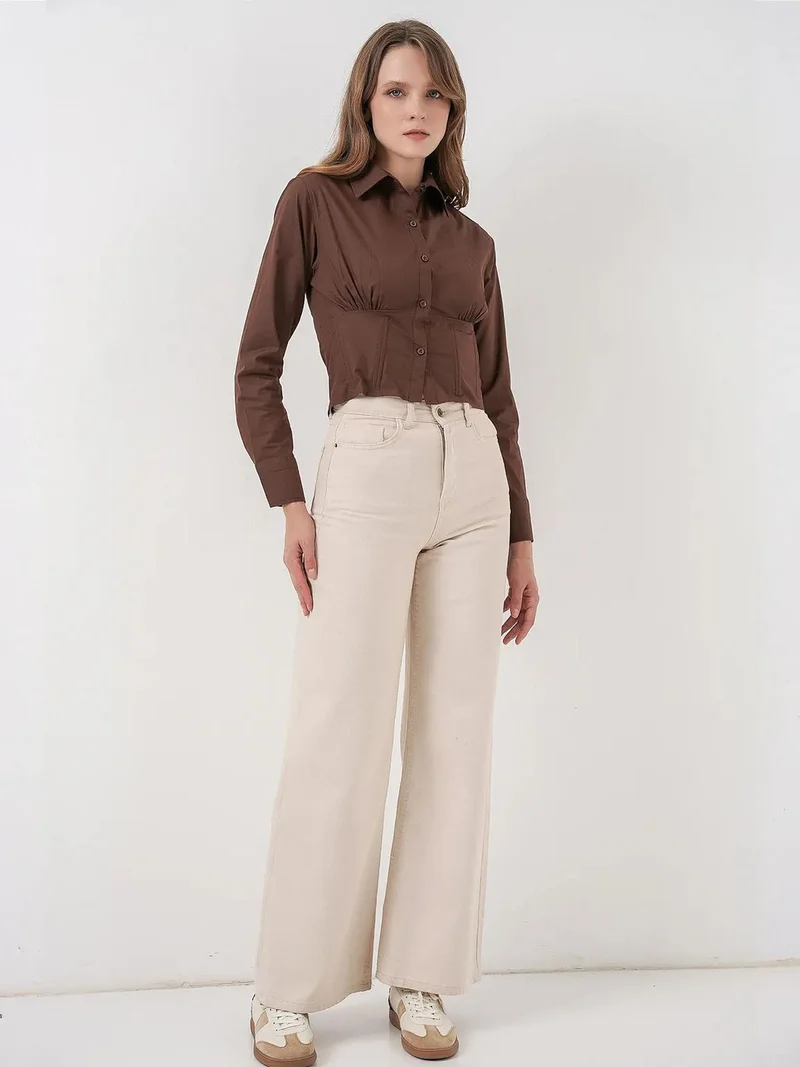 BIG DART BDART Fitted Poplin Button-Up Short Shirt