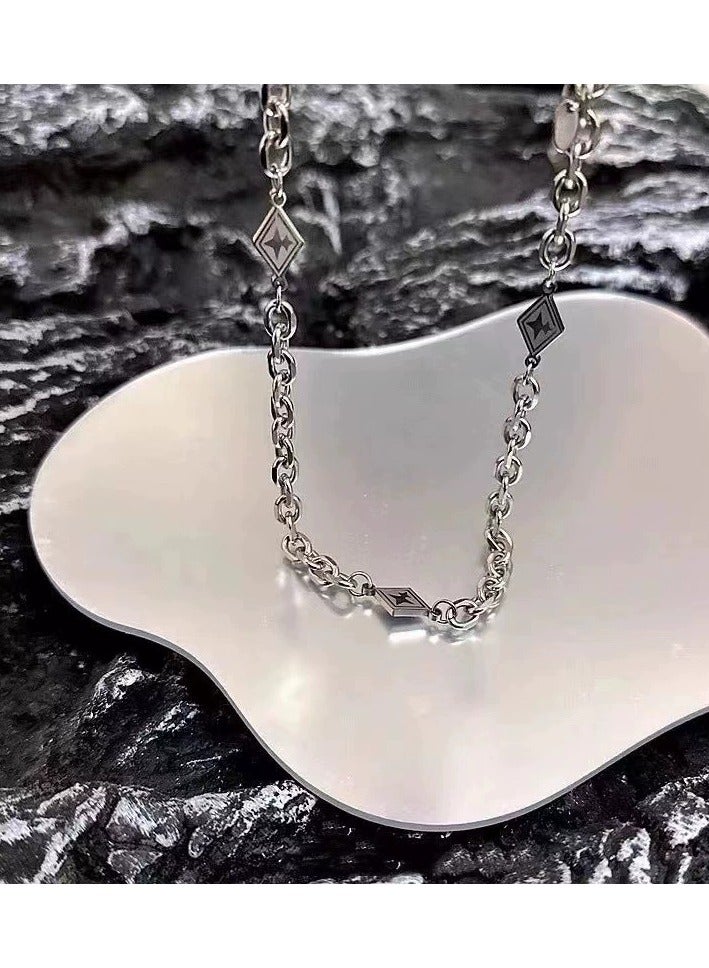 Unisex Titanium Steel Punk Chain Necklace – Trendy European  American Small-Batch Design Clavicle Chain, Streetwear Hoodie Accessory - Image 2