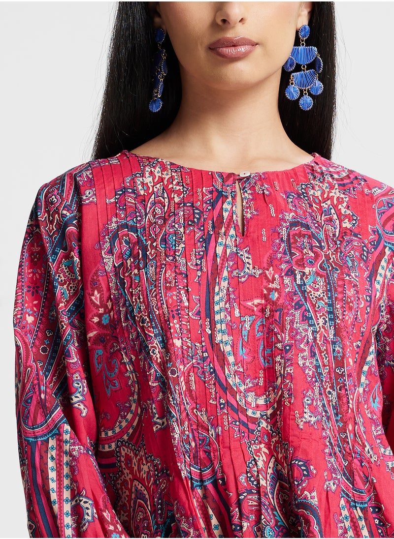 Biba - Printed Kurta - Image 1