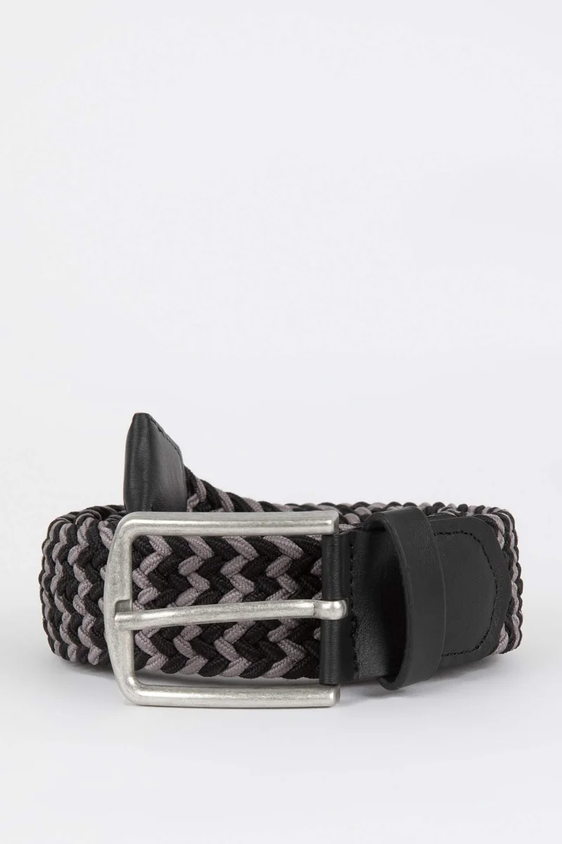DeFacto Men's Rectangle Buckle Denim Belt