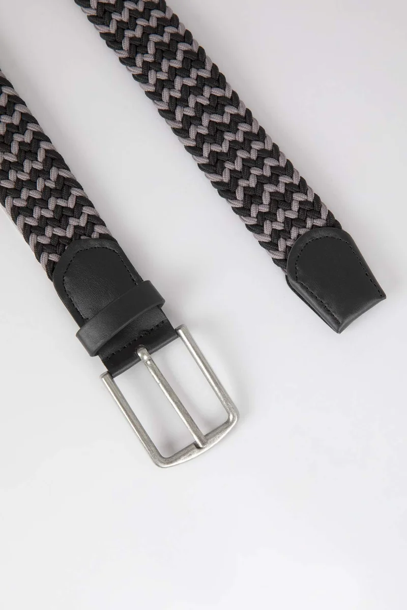 DeFacto Men's Rectangle Buckle Denim Belt