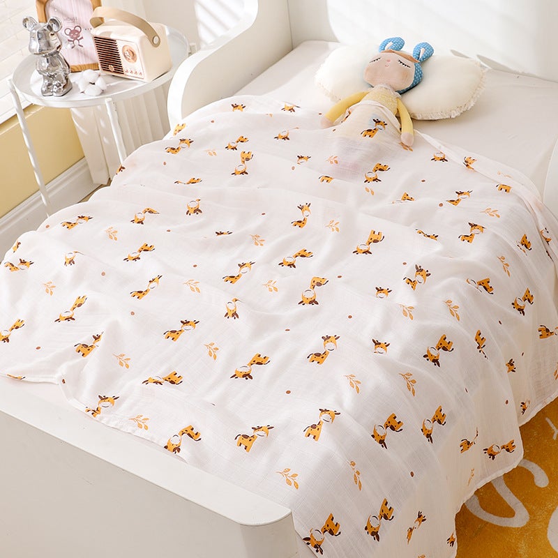 Musilin Swaddle Baby Swaddle Towel Bamboo Cotton Gauze Blanket Blanket Newborn Bath Towel Baby Nursing Towel - Image 3