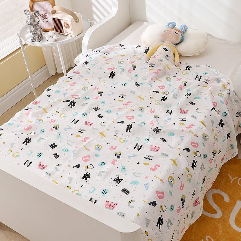 Musilin Swaddle Baby Swaddle Towel Bamboo Cotton Gauze Blanket Blanket Newborn Bath Towel Baby Nursing Towel - Image 4