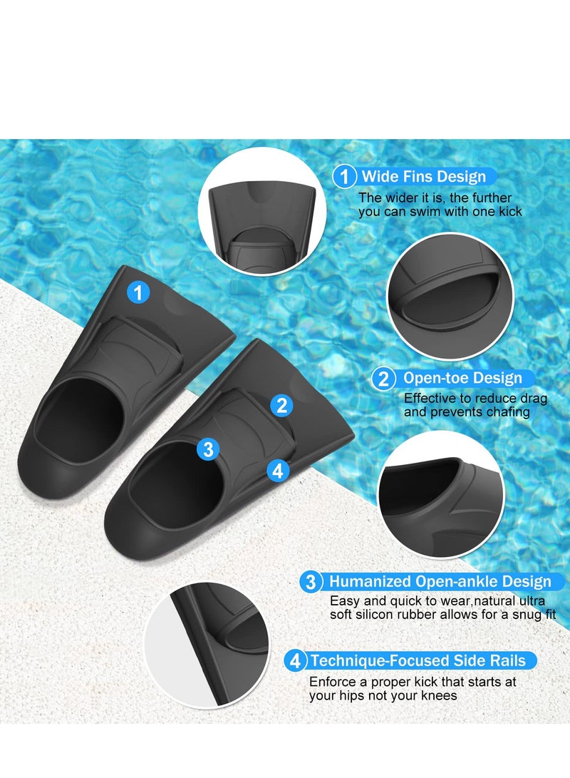 Excefore زعانف السباحة للأطفال، زعانف شبابية للسباحة والتدريب والغطس للمبتدئين، مقاس مناسب للأطفال والفتيات والأولاد - Image 5