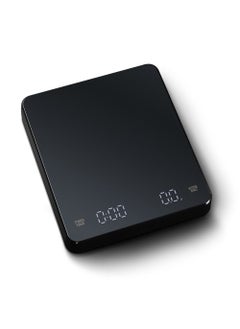 Digital Coffee Scale with Timer LED Touch Screen 3kg/0.1g High Precision Rechargeable Black