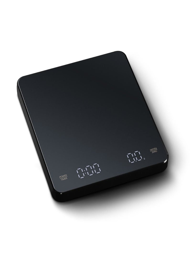 Inder - Digital Coffee Scale with Timer LED Touch Screen 3kg/0.1g High Precision Rechargeable Black - Image 1