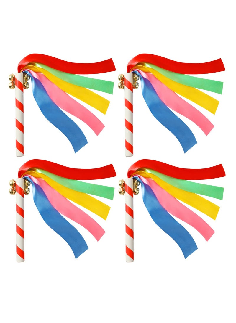 Excefore Cheering Sticks, 4 PCS Thunder Sticks Cheerleading Cheering Sticks, for Sports Cheers Ball Dance Basketball Football Noisemakers - Image 1