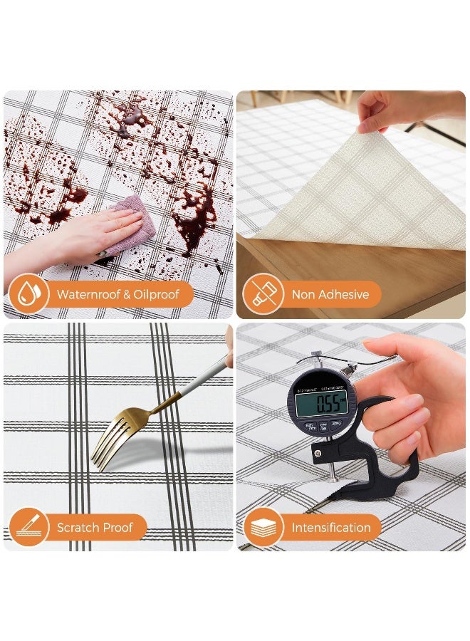 PVC Cabinet Mats Refrigerator Anti Slip Mats Waterproof And Oil Proof Mats Kitchen Drawer Storage Mats Dust Proof Mats Shelf Liners For Kitchen Cabinets Non Adhesive Cabinet Liner Non Slip Contact P - Image 3