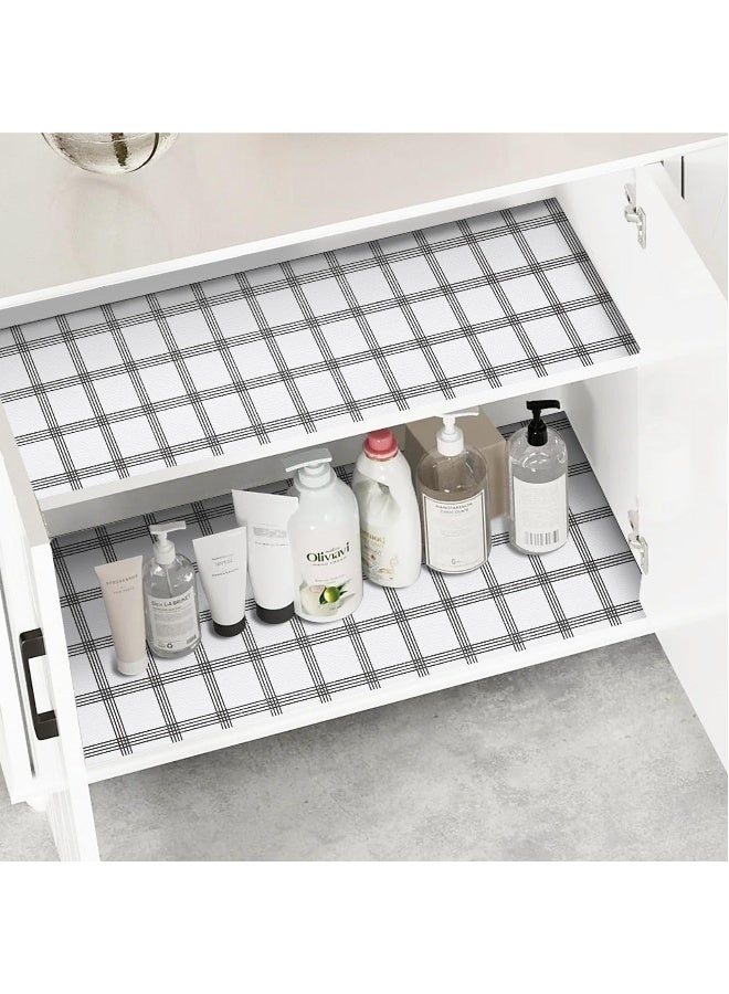 PVC Cabinet Mats Refrigerator Anti Slip Mats Waterproof And Oil Proof Mats Kitchen Drawer Storage Mats Dust Proof Mats Shelf Liners For Kitchen Cabinets Non Adhesive Cabinet Liner Non Slip Contact P - Image 5
