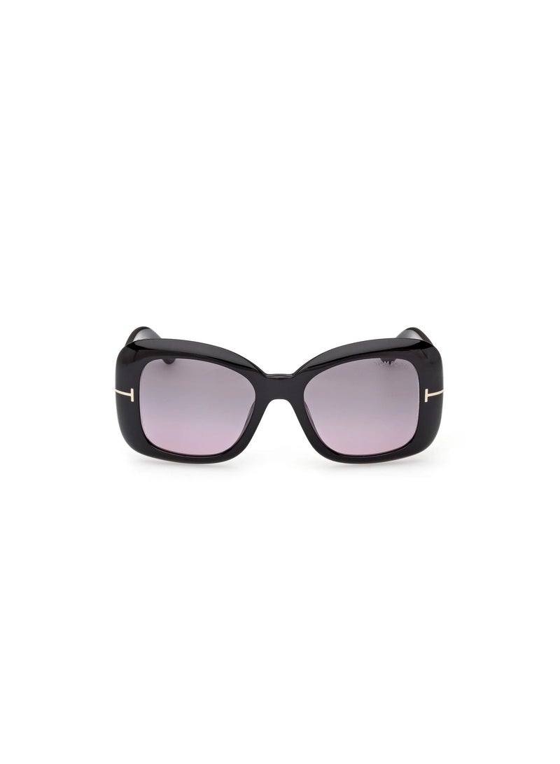 توم فورد نظارات شمسية نسائية كبيرة الحجم بإطار كامل من توم فورد، طراز ساندرا-02 FT1348 01B - Image 2