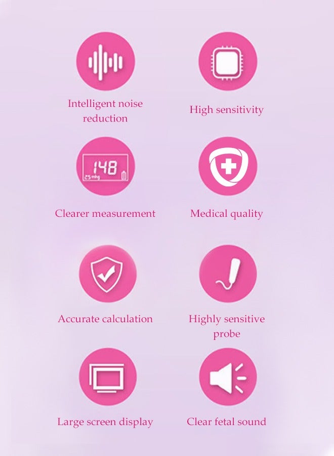 DUNISO Fetoscope for Baby Heartbeat Detection,Pregnancy Baby Heartbeat Monitor at Home with The Pregnancy Stethoscope and Fetal Monitor Heartbeat - Image 4