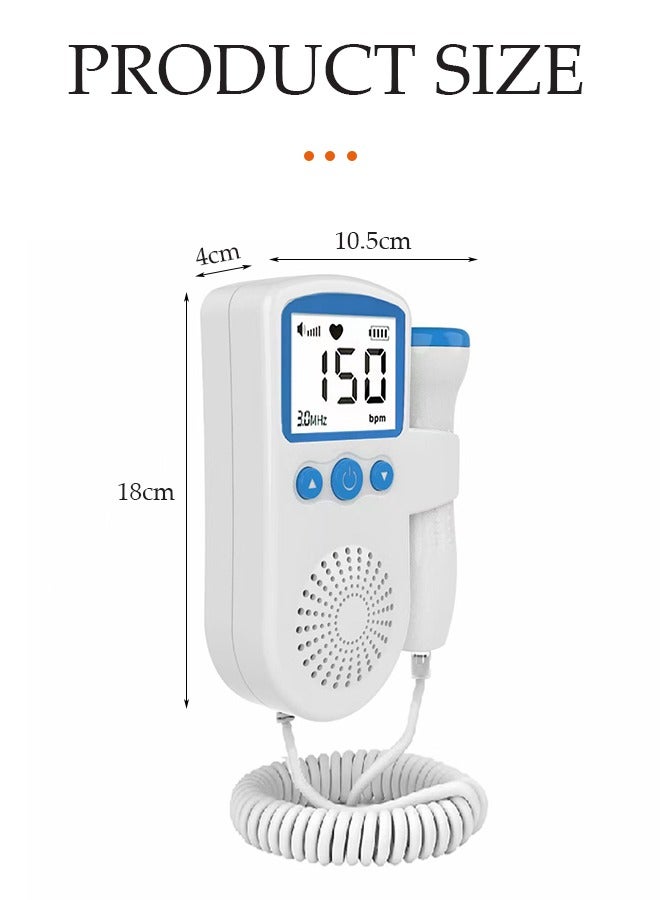 DUNISO Fetoscope for Baby Heartbeat Detection,Pregnancy Baby Heartbeat Monitor at Home with The Pregnancy Stethoscope and Fetal Monitor Heartbeat - Image 2