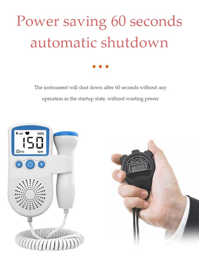 DUNISO Fetoscope for Baby Heartbeat Detection,Pregnancy Baby Heartbeat Monitor at Home with The Pregnancy Stethoscope and Fetal Monitor Heartbeat - Image 5