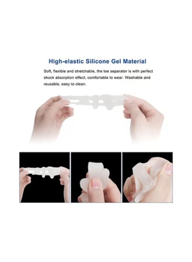 1 Pair Silicone Toe Separators Straightener Bunion Corrector - Image 3