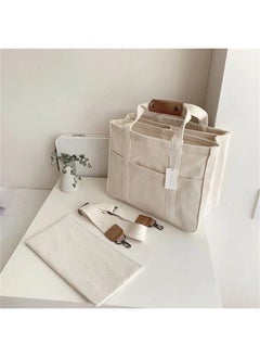 ShebSheb Canvas Baby Diaper Bags,Large Capacity Baby Bag for Mother,Tote Bag Mommy Bag with Multi Pockets,Crossbody Handbag Shoulder Bag with Compartments for Women Travel  - Image 1