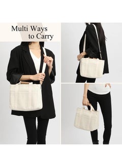 ShebSheb Canvas Baby Diaper Bags,Large Capacity Baby Bag for Mother,Tote Bag Mommy Bag with Multi Pockets,Crossbody Handbag Shoulder Bag with Compartments for Women Travel  - Image 5