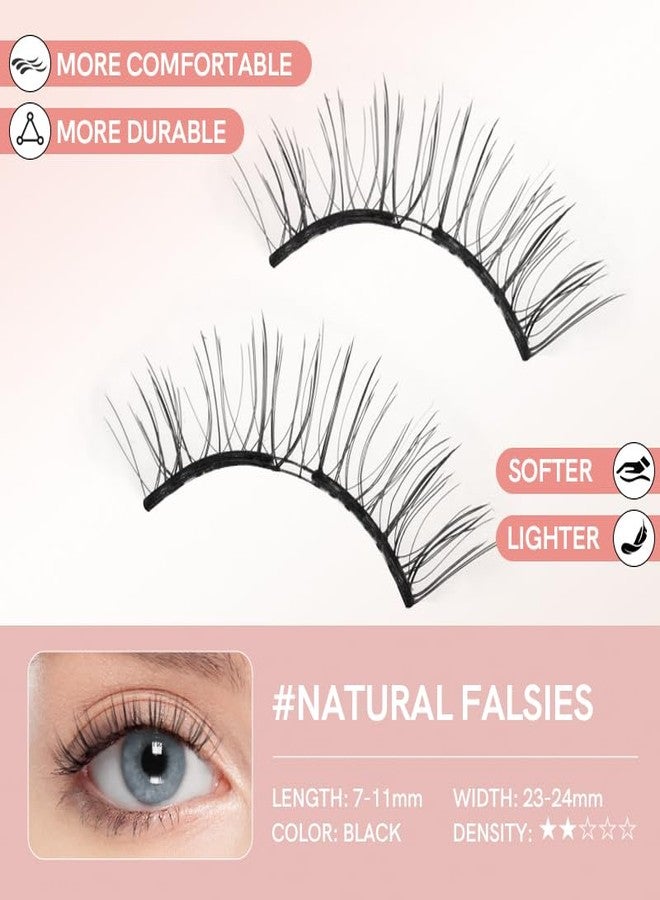 MLEN DIARY Magnetic Eyelashes with Applicator Natural Reusable Soft Magnets Lashes Without Eyeliner, Glue-free Lightweight, Waterproof, Easy to Wear, No Makeup Remover Required(Natural Style) - Image 5