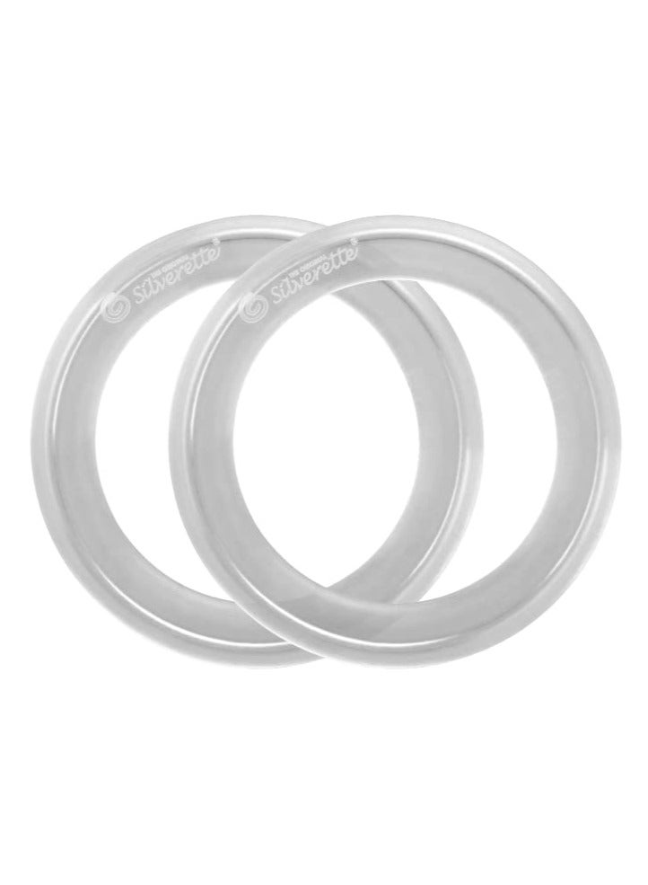 SILVERETTE The Original Silver Nursing Cups, Nipple Covers for Breastfeeding with O-Feel Silicone Rings - Regular - Image 4