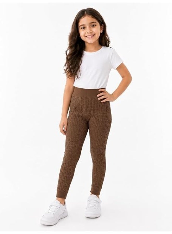 Ronza leggings Junior Girls Soft Stretch Elastic Waist Daily Wear School Sports Flexible Comfort - Image 1