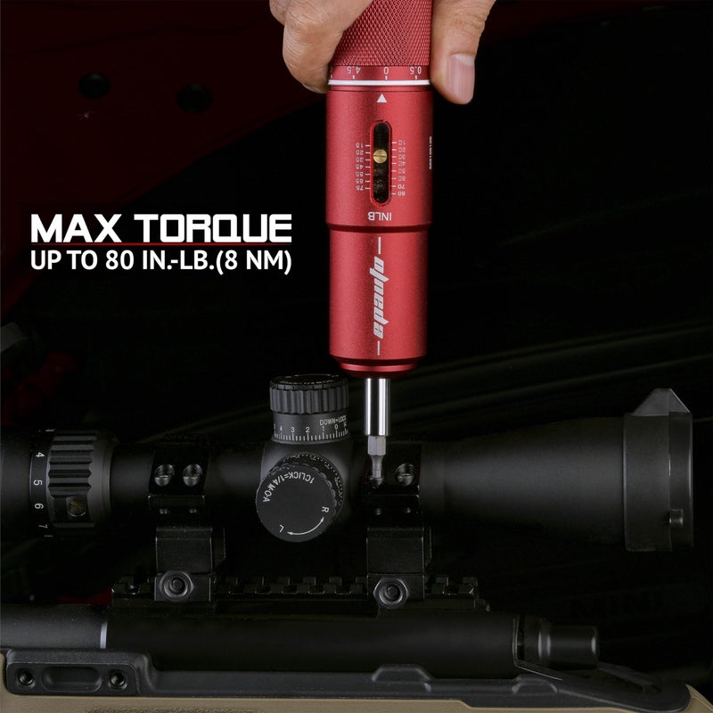 EPAuto Manual Wrench Screwdriver for Firearms | Bike Gears, 10-80 in/Lbs - 28 Pieces, Red - Image 3
