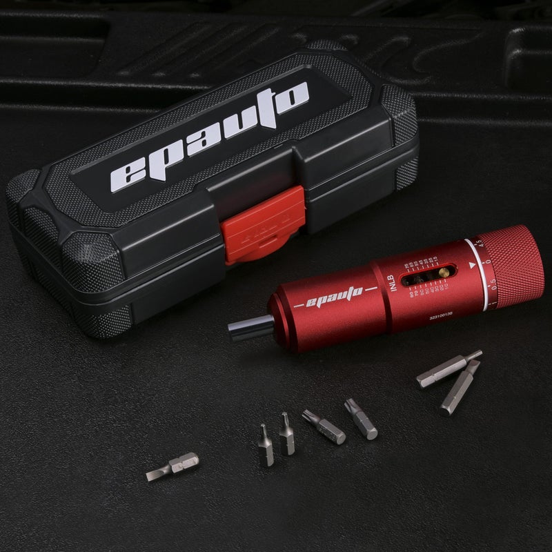EPAuto Manual Wrench Screwdriver for Firearms | Bike Gears, 10-80 in/Lbs - 28 Pieces, Red - Image 5