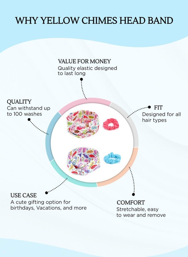 تشيميز أصفر مجموعة إكسسوارات الشعر من يلو تشايمز، تتضمن قطعتين: عصابات رأس مطاطية متقاطعة للراحة واليوغا، وربطات شعر متناسقة، إكسسوارات شعر للنساء والفتيات (عبوة من 4 قطع)، متعددة الألوان، متوسطة الحجم - Image 3
