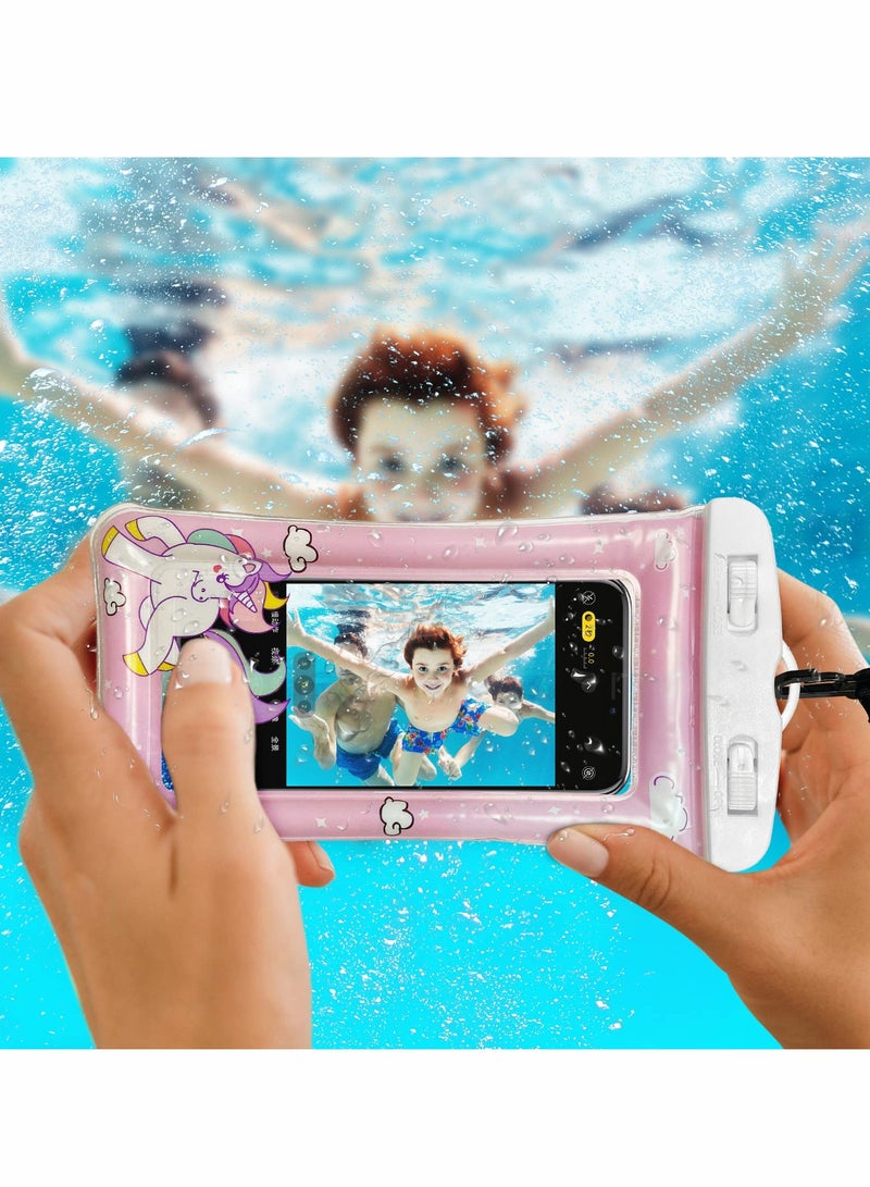 Universal Waterproof Phone Pouch Cartoon Design for iPhone and Samsung Up to 7.8 Inches - Image 4