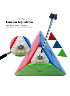 D ETERNAL Pyraminx Pyramid 3X3X3 Triangle Cube 3X3 High Speed Stickerless Puzzle Cube Game Toy, Multicolor, Kids And Professionals  - Image 5