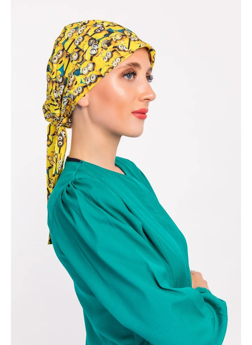 Nur Medikal Giyim Hijab Patterned Bonnet - Minions