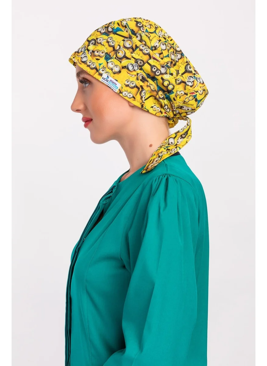 Nur Medikal Giyim Hijab Patterned Bonnet - Minions