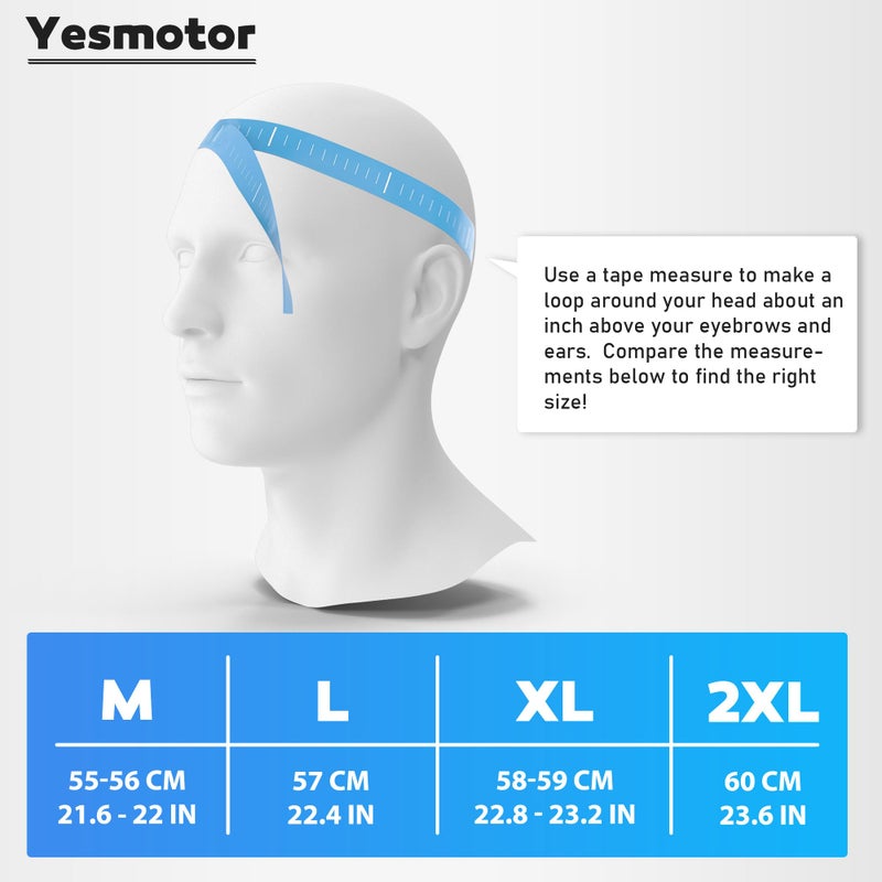 Yesmotor خوذة موتوسيكل ريترو مفتوحة الوجه من يس موتور 3/4 - خوذة عتيقة للدراجات النارية، موبايد، كروزر، بوبير، وتشوبر - معتمدة من DOT - Image 5