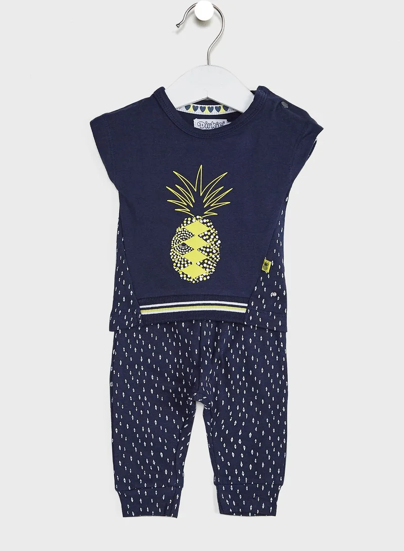 Dirkje Infant Graphic Top + Trousers Set