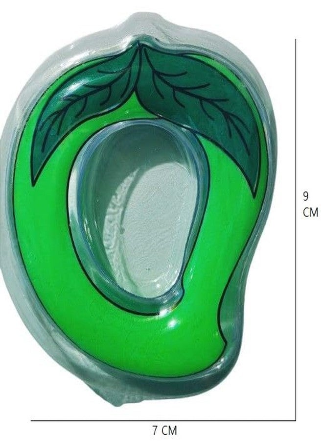 ZOKCY عضاضة أطفال على شكل مانجو خضراء من زوكي® (عبوة من قطعة واحدة) / عضاضة أطفال مملوءة بالماء على شكل مانجو / عضاضة أطفال / لعبة عضاضة للأطفال / عضاضة سيليكون ملونة للأطفال - Image 2