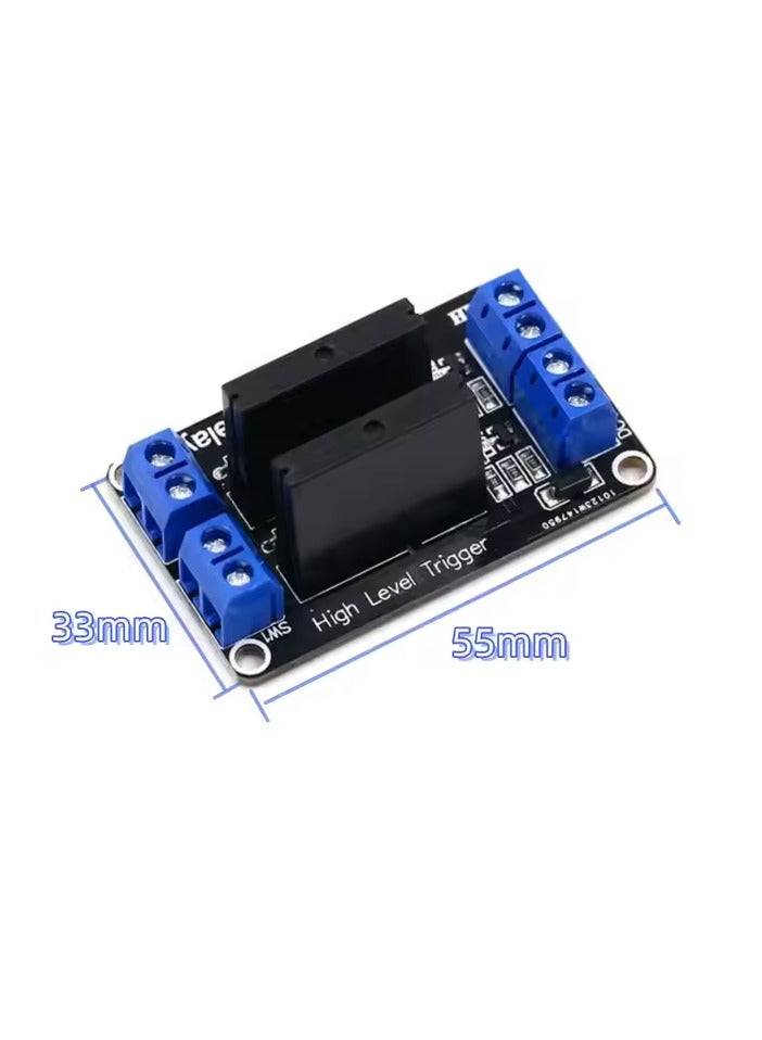 تليجيجا 5V 2 قناة وحدة تتابع الحالة الصلبة إخراج منخفض المستوى 240V 2A مع الصمامات المقاومة - Image 1