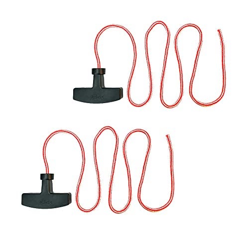 OSFTBVT Garage Door Emergency Release Pull Cord with Handle Garage Opener Rope Puller, Attic Ladder Pull Down Cord - Pack of 2 - Image 1