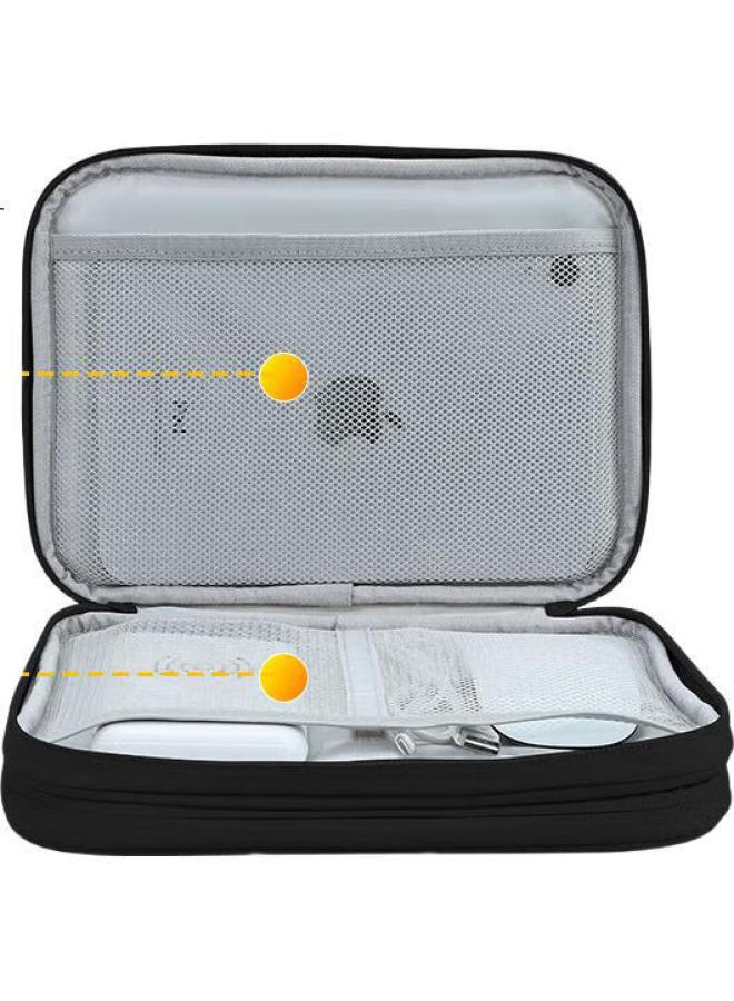 Bubm Cable Storage Pouch For Digital 3C Accessories, Charging Cables, Power Cords, Travel Organizer Bag, Large Double-Layer - Image 3