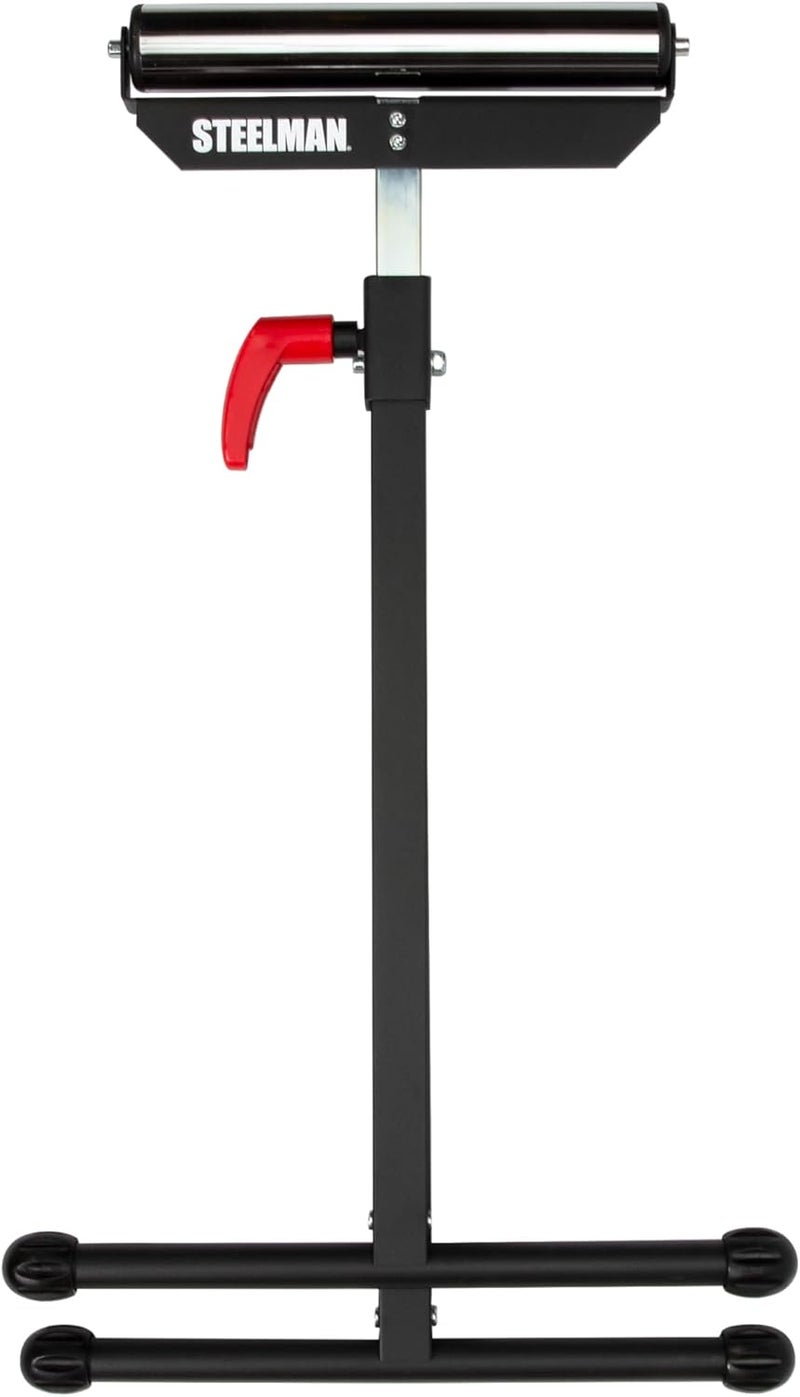 Steelman Single Roller Stand Workstation Support, Durable Steel Construction, Adjustable Height, Foldable for Portability, 132 lb. Capacity - Image 4