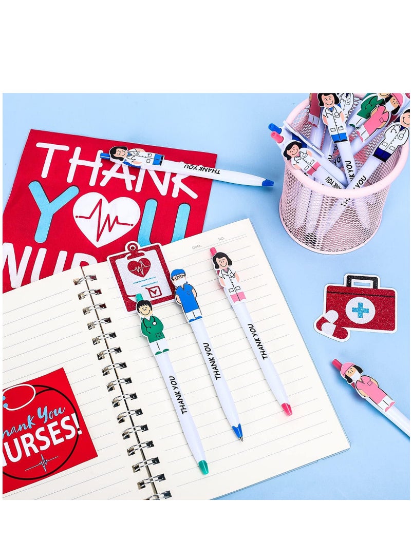 phomemo 36Pcs Funny Cartoon Nurse Pens – Cute Novelty Ballpoint Pens, Thank You Gifts for Doctors, Nurses, Medical Staff, and Healthcare Workers - Image 3