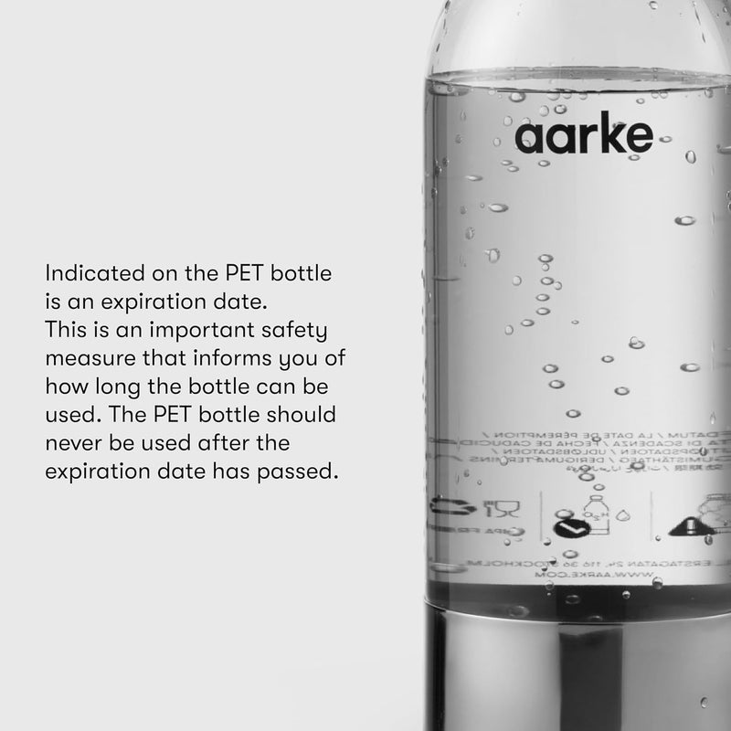 Aarke زجاجة قابلة لإعادة الاستخدام من الفولاذ المقاوم للصدأ PET الإضافية لموديلات الكربوناتور I و II و 3، خالية من BPA وغير سامة، 1 لتر/34 أونصة سائلة (عبوة من 2) - Image 5
