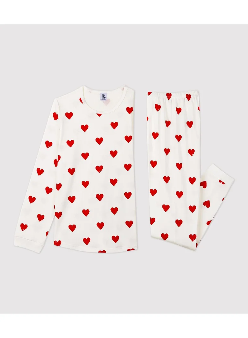 بيتي باتو Girls' Heart Print Ribbed Pyjamas