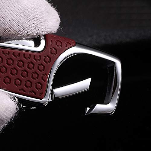 Omuda Stylish Hook Locking Silver Metal Carabiner Double Ring Hook Metal Key Chain for Men & Women - Image 2