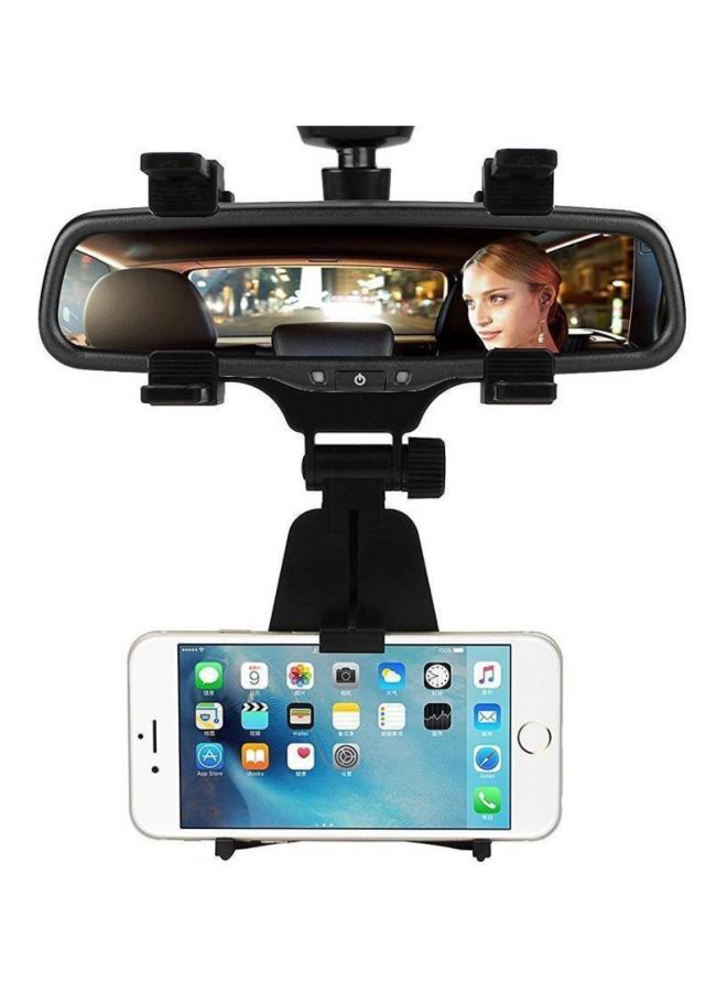 Voberry Rear-view Mirror Mobile Phone Mount Black - Image 3