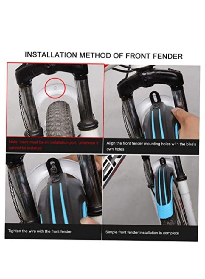 Generic Adjustable Road Mountain Bike Bicycle Cycling Tire Front，Rear Mud Guards Mudguard Fenders Set  - Image 3