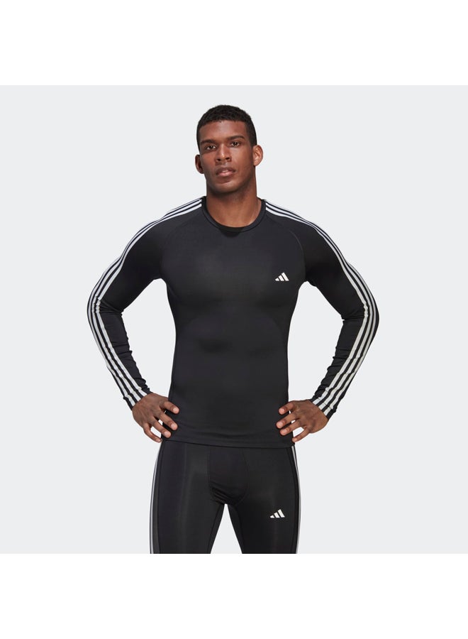 Adidas Techfit 3-Stripes Training Long Sleeve Tee - Image 1