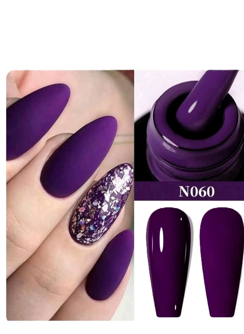 1 قطعة من طلاء الأظافر الجل الأرجواني العميق سعة 7.3 مل، قابل للنقع في ضوء الأشعة فوق البنفسجية