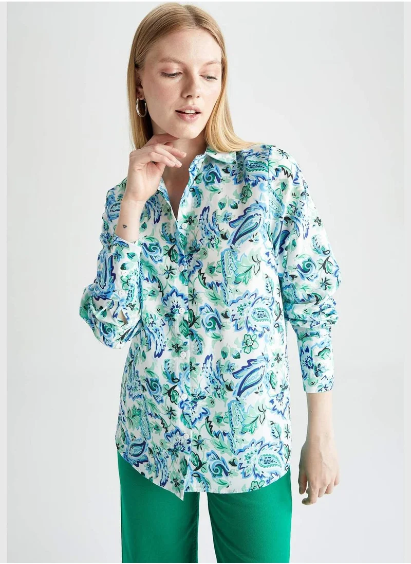 DeFacto Woman Regular Fit Long Sleeve Shirt