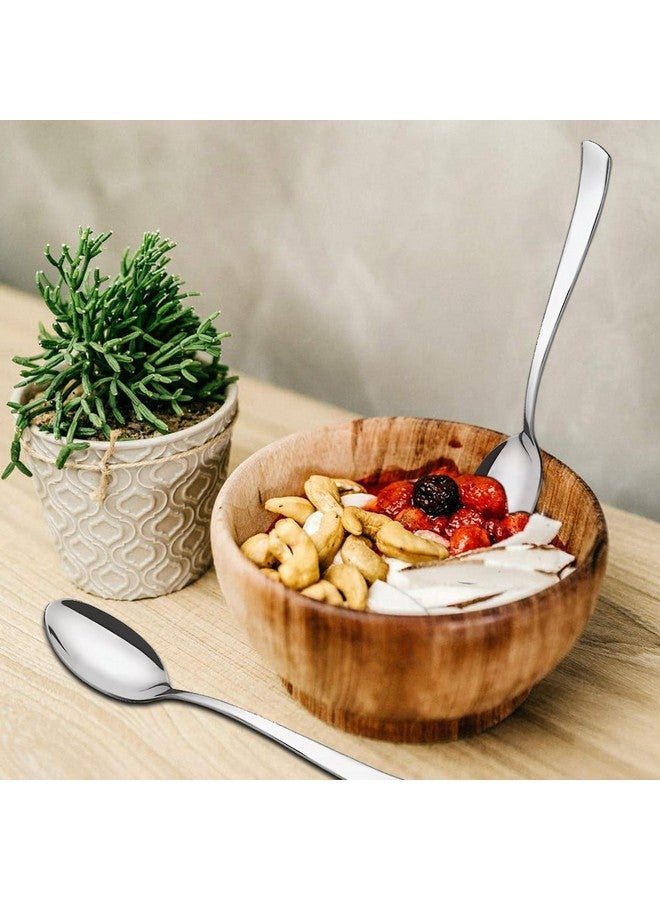Parage 6 Pieces Stainless Steel Table Spoon Set for Home & Kitchen, 18.5 cm Long, Tea, Coffee, Sugar, Condiments & Spices, Dining Tableware Set, Silver - Image 2