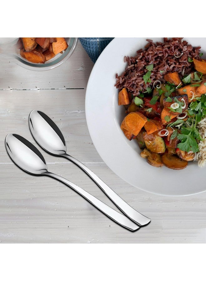 Parage 6 Pieces Stainless Steel Table Spoon Set for Home & Kitchen, 18.5 cm Long, Tea, Coffee, Sugar, Condiments & Spices, Dining Tableware Set, Silver - Image 5