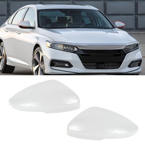 Abodvu Compatible with Honda Accord Mirror Cover 2018-2022,10th Gen Accord Mirror Cap for Left Driver & Right Passenger Side,Replace for 76251TVAA31,76201TVAA31,Platinum White Pearl,1 Pair(Sedan Only) - Image 1