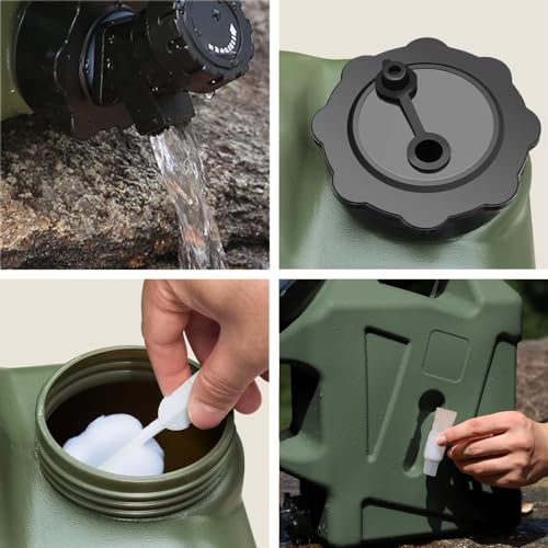 SLOYUNLU 3.2 Gallon Water Jug with Spigot, BPA Free Leak-Proof Camping Water Container, Portable Emergency Water Storage for Outdoor Hiking, Camping, Home Use, Camping Essentials - Image 3